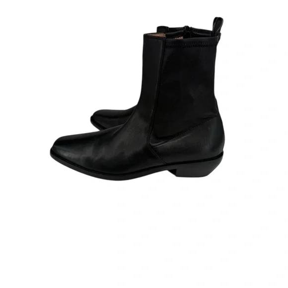 Madewell Sleek Black Leather Booties - Picture 7 of 15